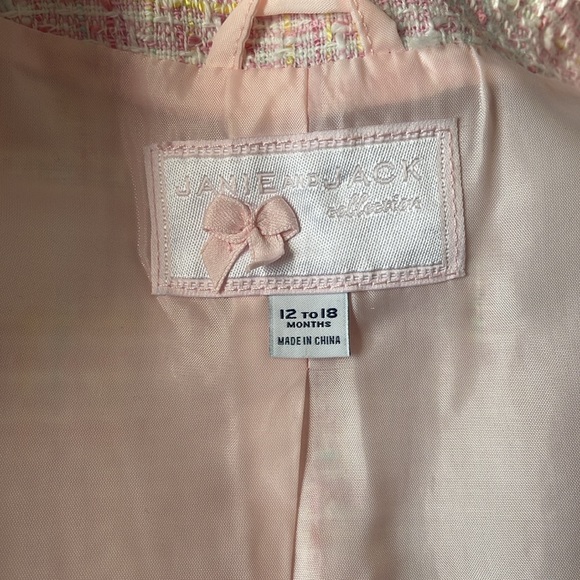 Janie and Jack Pink Tweed jacket - Picture 4 of 5